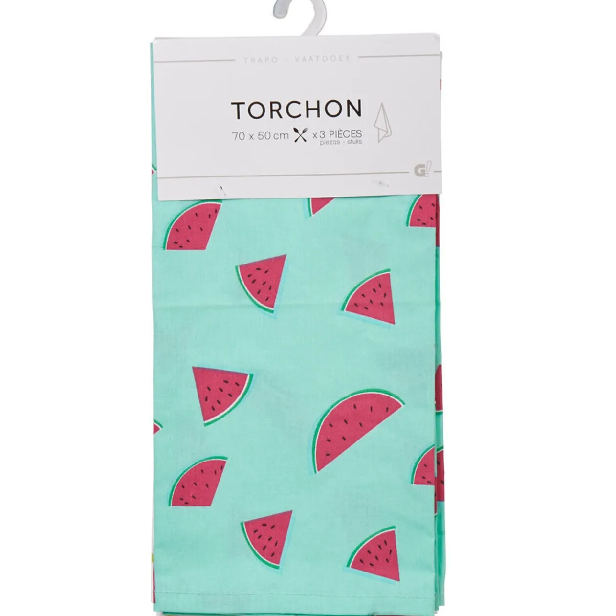 Torchon multicolore design exotique x3