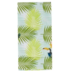Torchon multicolore design tropical x3