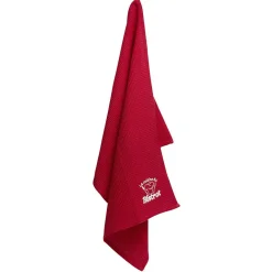 Torchon nid d'abeille rouge x2 en coton