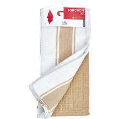 Torchon nid d'abeille x2