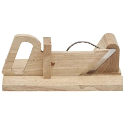 Trancheuse à charcuterie en bois naturel