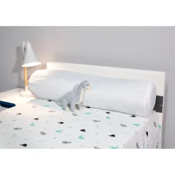 Traversin en polyester uni blanc