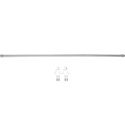 Tringle à rideau Extensible 85-135 cm Bistrot embout rond blanc