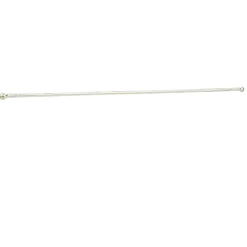 Tringle à vitrage Extensible 60-80 cm embout boule blanc vieilli
