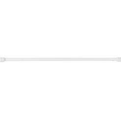 Tringle à vitrage Extensible 40-60 cm embout cylindre strié blanc