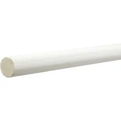 Tringle bois certifié FSC® blanc L200xØ2,8cm