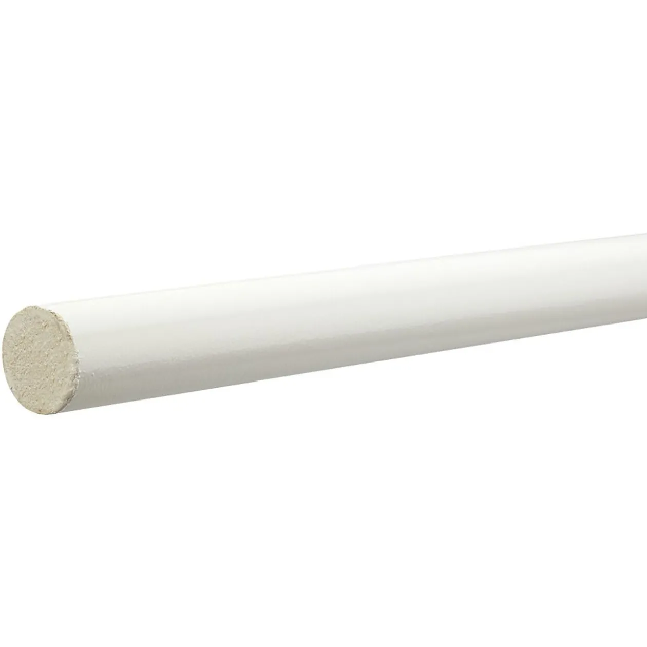 Tringle bois certifié FSC® blanc L200xØ2,8cm