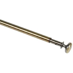 Tringle de vitrage Extensible 60-80 cm avec embout rond bronze mat