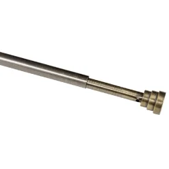 Tringle de vitrage Extensible 60-80 cm embout toupie bronze mat