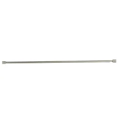 Tringle de vitrage Extensible 60-80 cm embout cylindre strié chromé