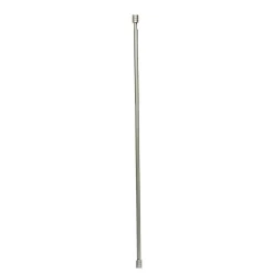 Tringle de vitrage Extensible 60-80 cm embout cylindre strié chromé