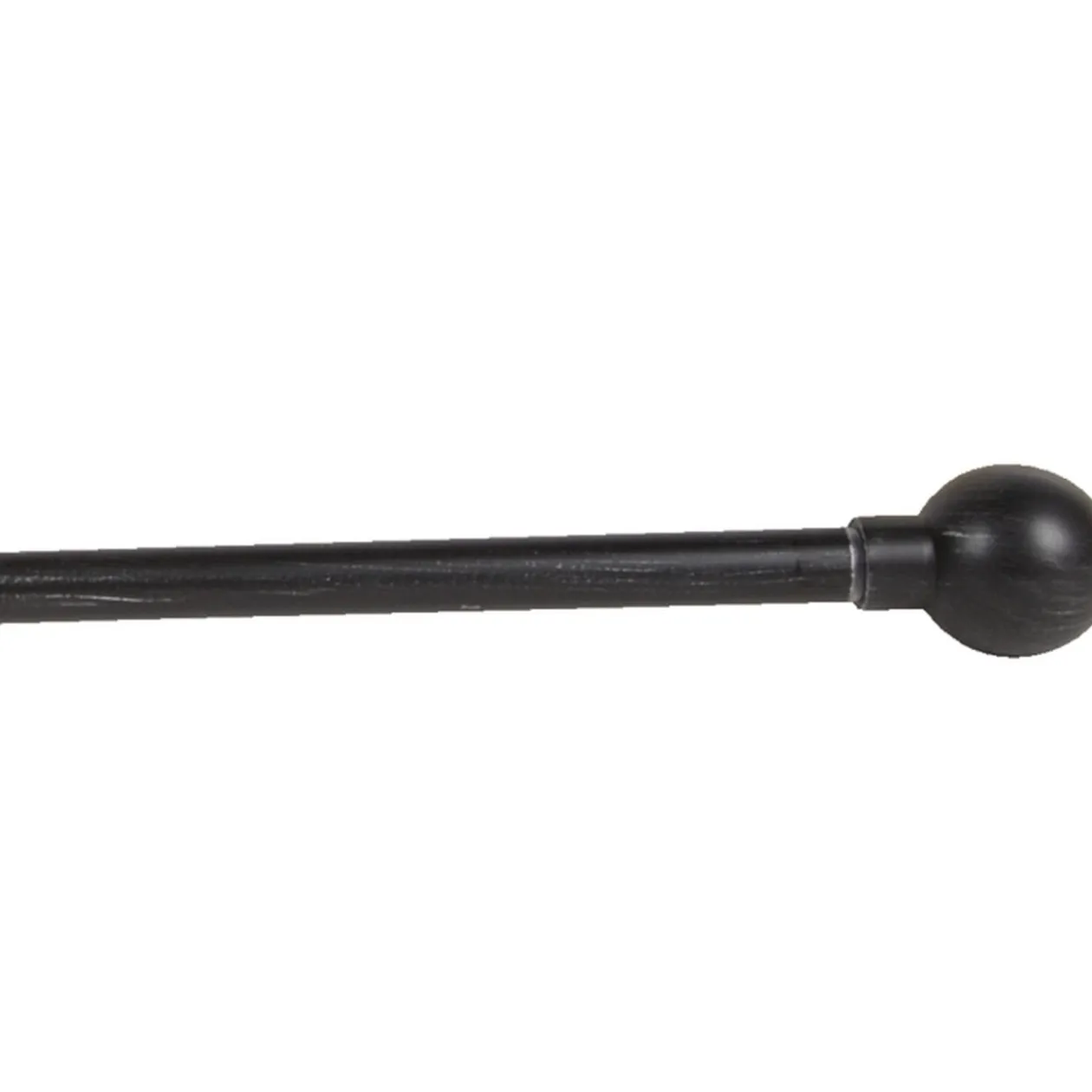 Tringle de vitrage Extensible 60-80 cm embout boule noir vieilli