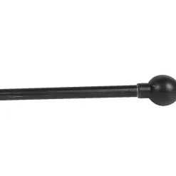 Tringle de vitrage Extensible 80-110 cm embout boule noir vieilli