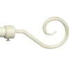 Tringle rideau extensible Crochet ivoire