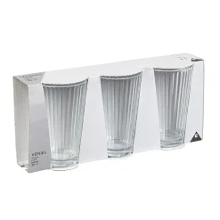 Verre à eau embossé transparent 32,5 cl x3