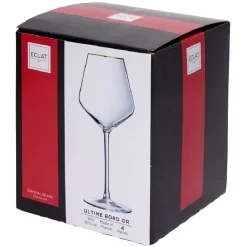 Verre à pied avec liseré doré 38 cl x4