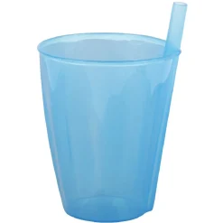 Verre avec paille intégrée transparent