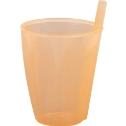 Verre avec paille intégrée transparent