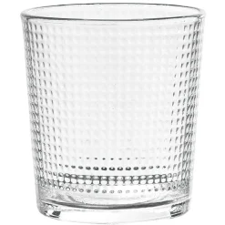 Verre bas transparent martelé 28cl x6