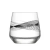 Verre bas transparent motif ligne noire 34,5 cl