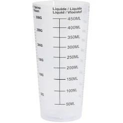 Verre doseur en plastique blanc