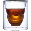 Verre double paroi Halloween tête de mort 25cl