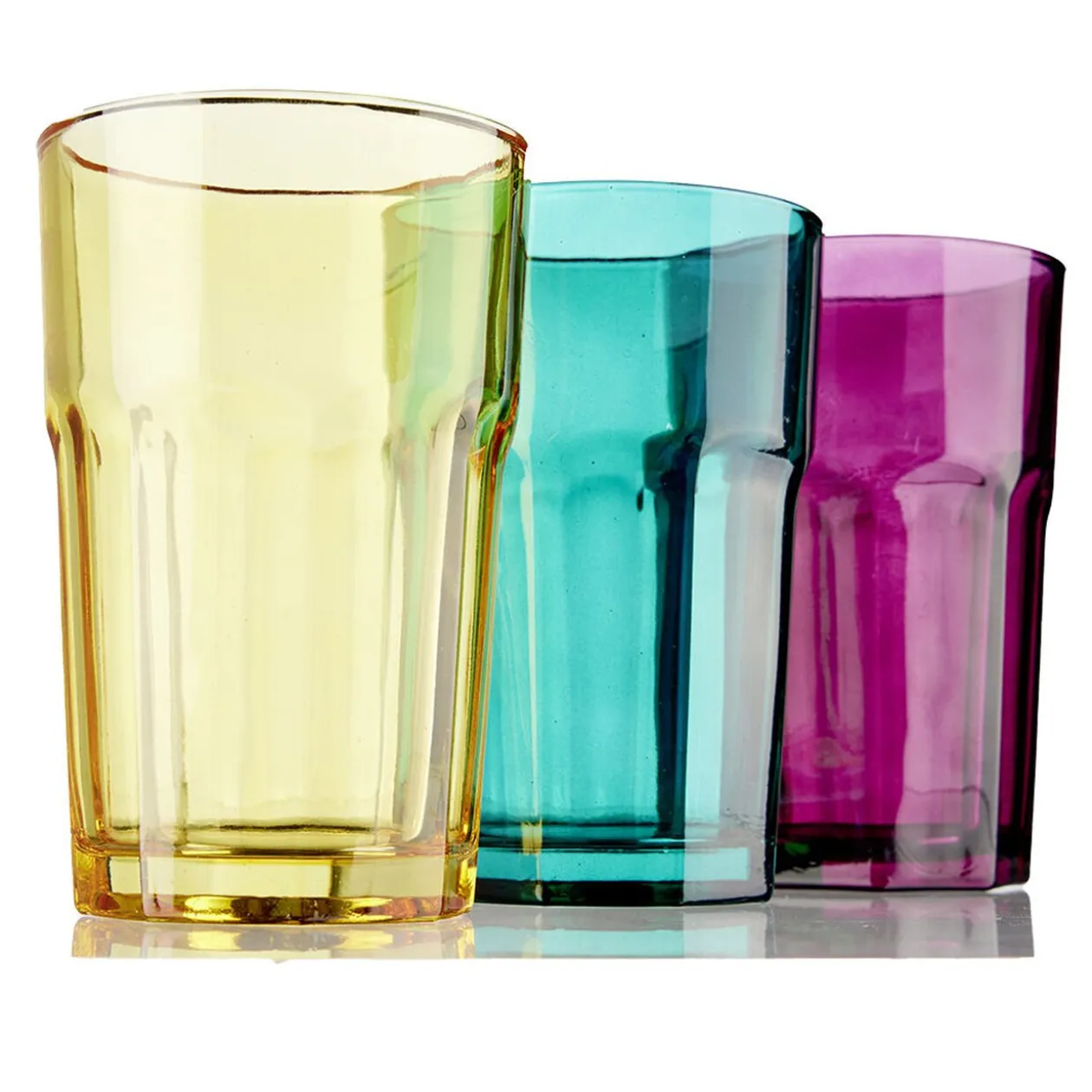 Verre 300ml Ø7,8xH11,8cm - 3 coloris