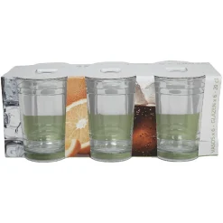 Verre transparent à spirale x6