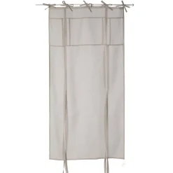 Vitrage à passant beige imitation lin x2