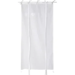 Vitrage à passant blanc motif coeurs x2