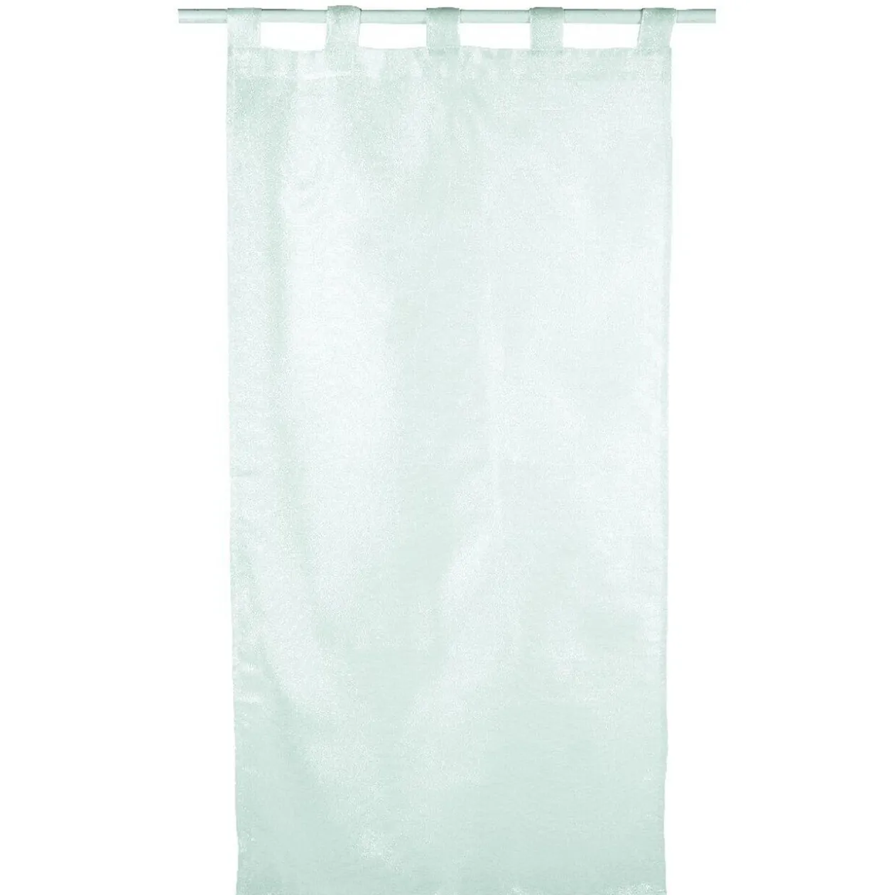 Vitrage à pattes blanc effet pailleté x2