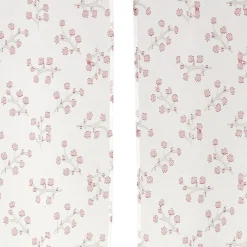 Vitrage blanc à fleurs L90X60 cm x2