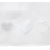Vitrage blanc motif coeurs x2