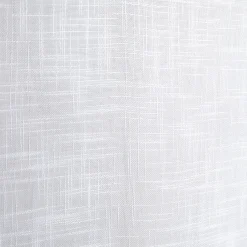 Vitrage droit à passants effet lin blanc uni x2