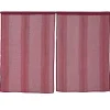 Vitrage droit passe tringle uni rouge 60x90 cm x2
