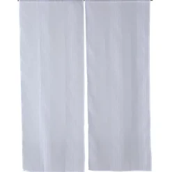 Vitrage droit passe tringle uni blanc 60x160 cm x2