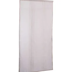 Vitrage droit passe tringle uni taupe 60x90 cm x2