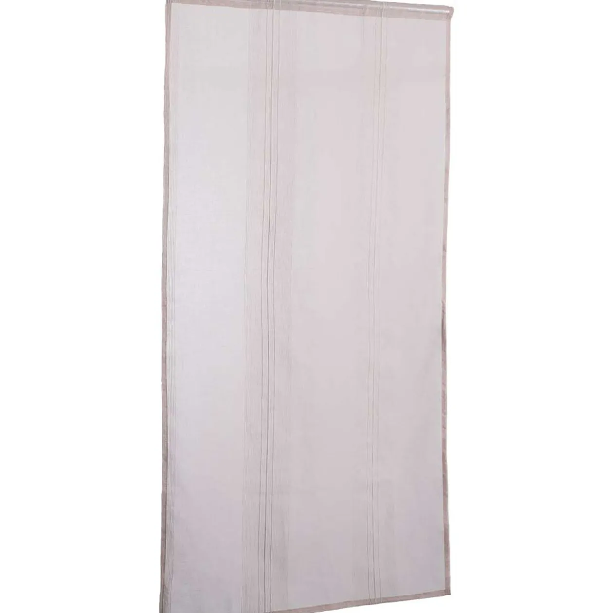 Vitrage droit passe tringle uni taupe 60x120 cm x2