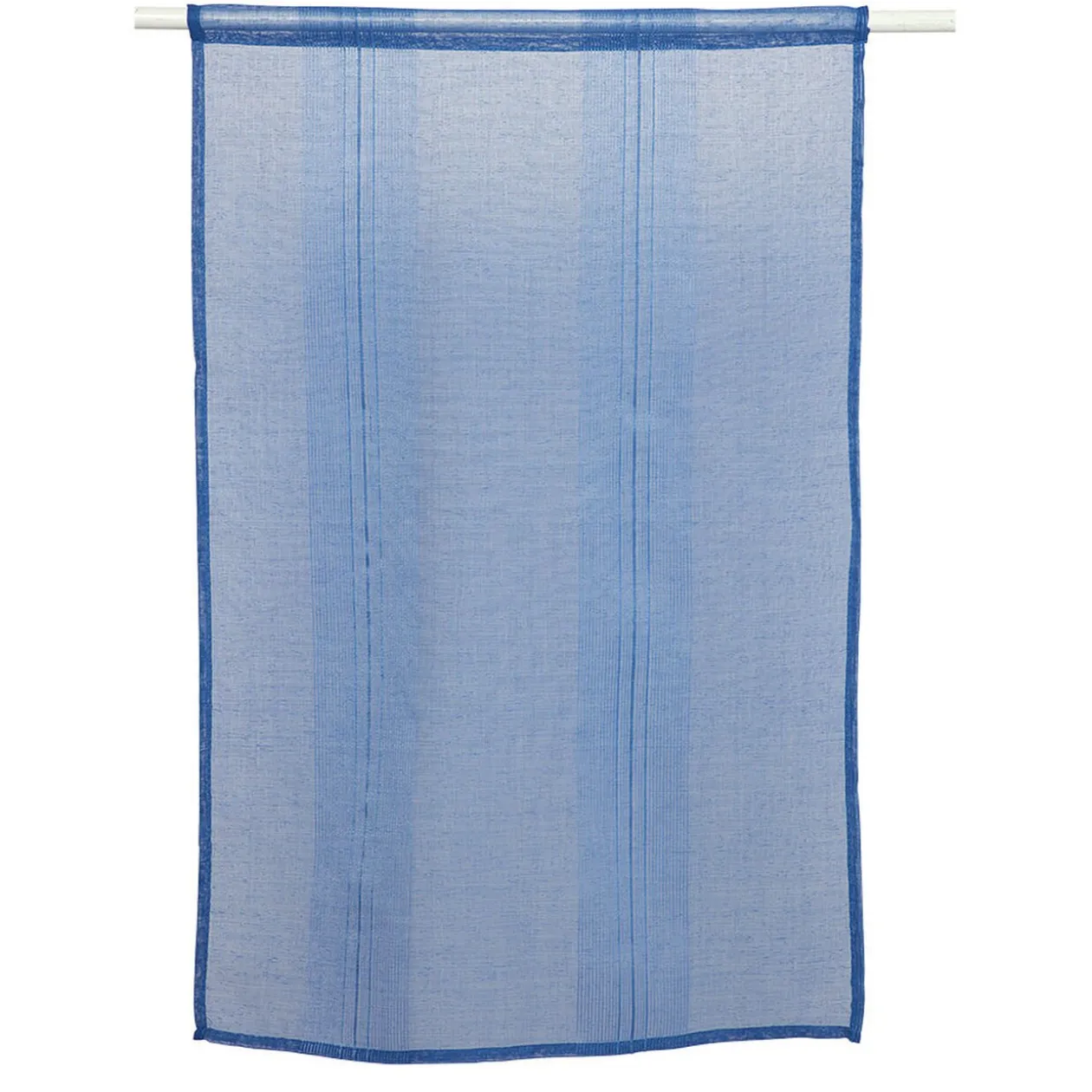 Vitrage droit passe tringle uni bleu x 2