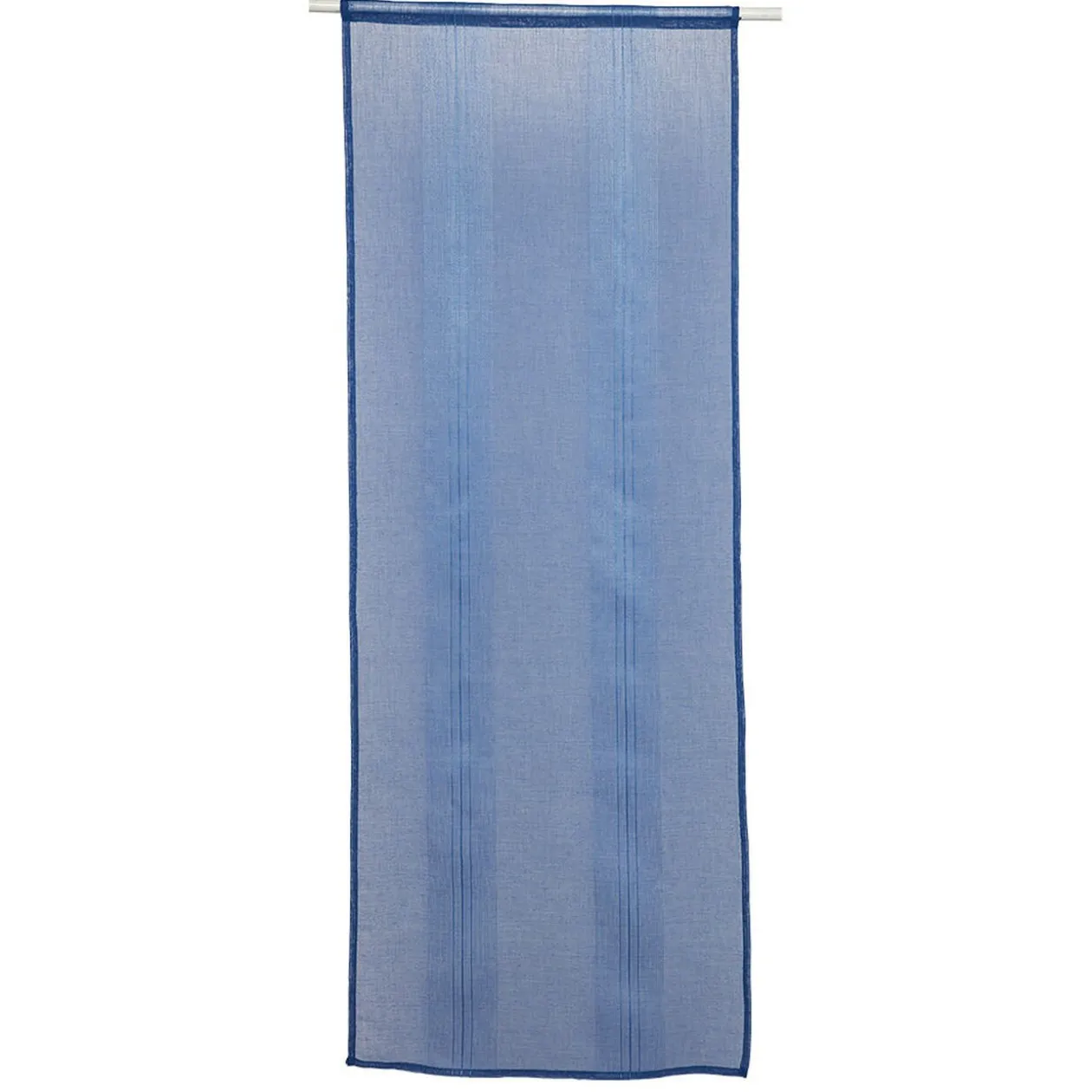 Vitrage droit passe tringle uni bleu x 2