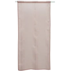 Vitrage droit passe tringle uni vieux rose x 2