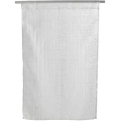 Vitrage droit passe tringle uni blanc x 2