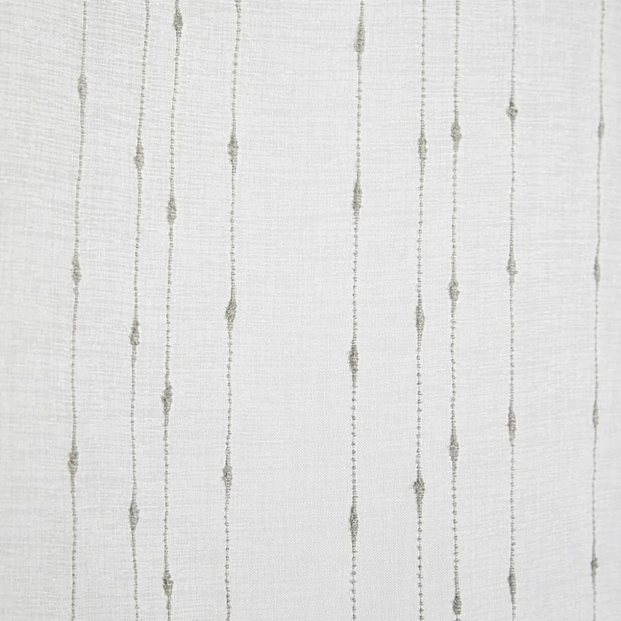 Vitrage droit passe tringle blanc broderie fil gris x2