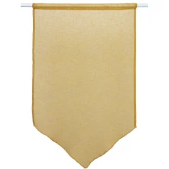 Vitrage en pointe passe tringle uni jaune moutarde x 2