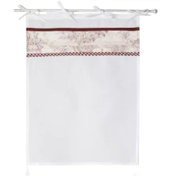 Vitrage motif toile de Jouy x2