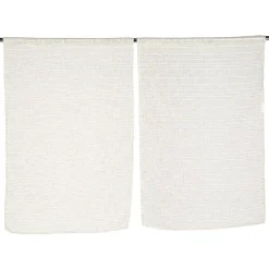 Vitrage passe tringle effet sequin taupe x2