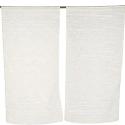 Vitrage passe tringle effet sequin taupe x2