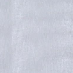 Vitrage passe tringle finition pointe effet lin uni blanc 60x160 cm x2