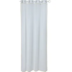 Voilage à oeillets blanc avec bordure dentelle 140x240 cm