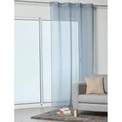 Voilage à oeillets bleu gris